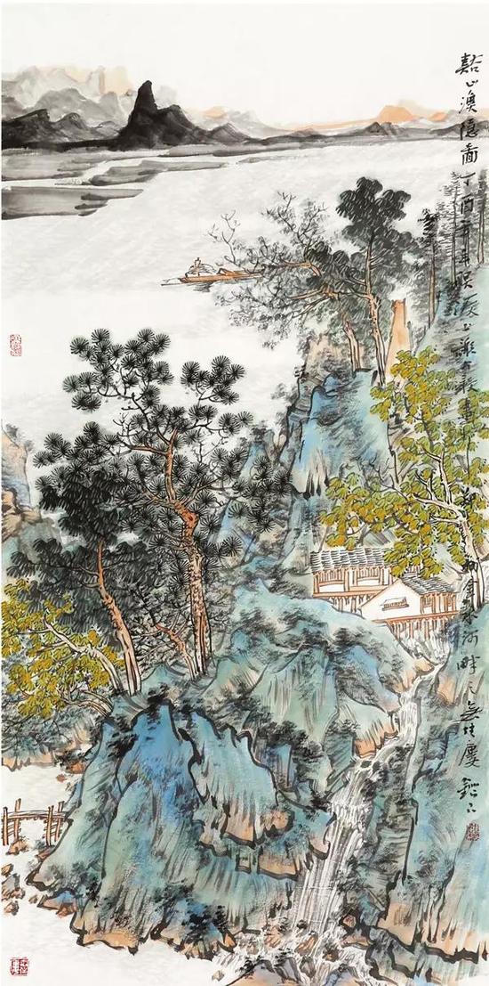 谢冰毅《溪山渔隐图》--136x68cm--中国画.jpg 谢冰毅《溪山渔隐图》--136x68cm--中国画.jpg
