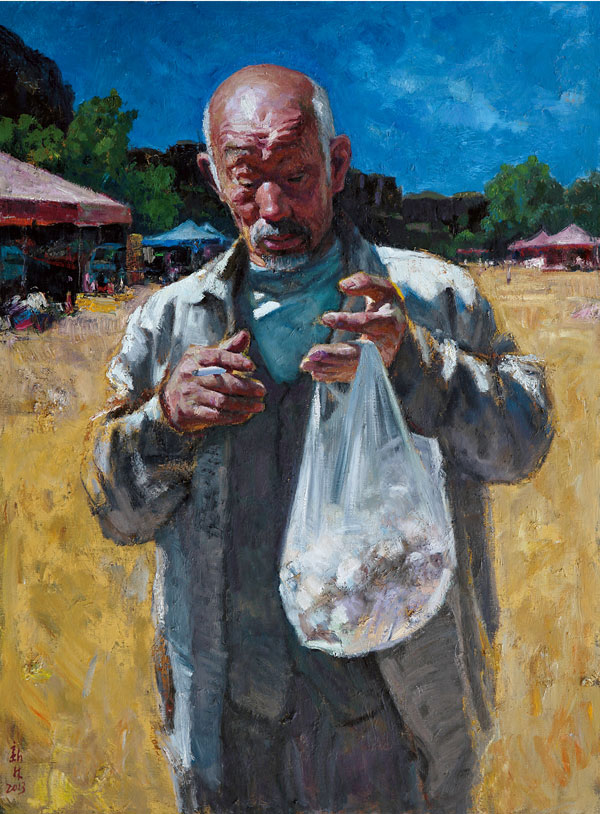 曹新林《一袋蒜》130x97cm-油画.jpg 曹新林《一袋蒜》130x97cm-油画.jpg