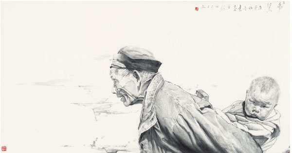 丁中一《希冀》97x180cm-中国画.jpg